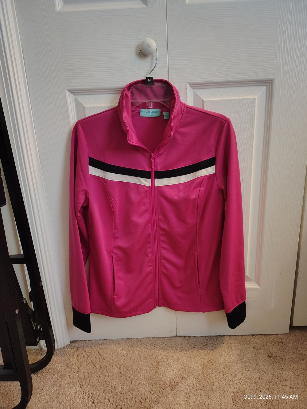 New York Pink Colorblock Track Jacket Size S